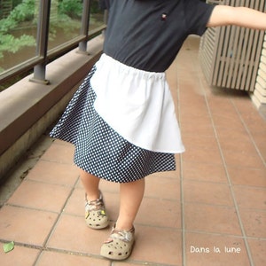 PDF e pattern Double skirt for kids size 1Y to 4Y for 4 sizes image 3