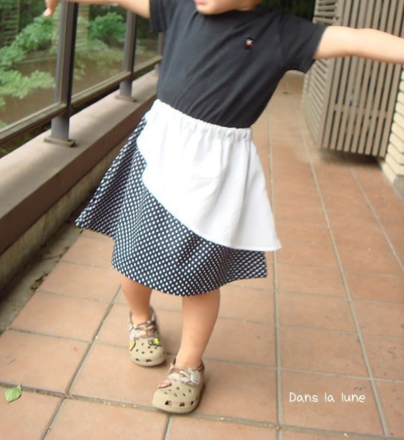 PDF e pattern Double skirt for kids size 1Y to 4Y for 4 sizes image 3