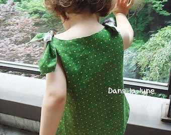 KIDS TOP - PDF e pattern - Flower top - 3 sizes between 1Y and 6Y