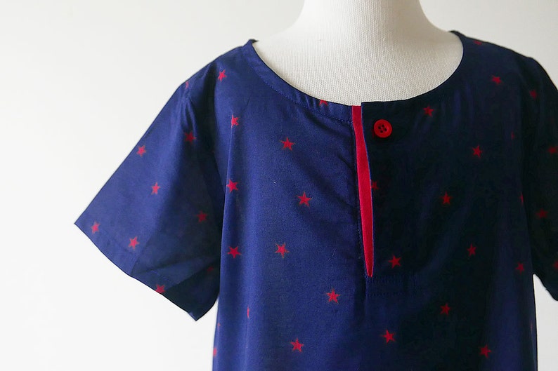 COTTON SHIRTS PDF files Digital item Sewing Pattern with tutorial Choose one size between 1y and 10y image 5