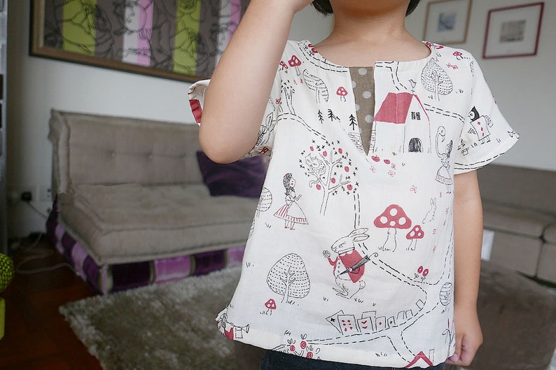 COTTON SHIRTS PDF files Digital item Sewing Pattern with tutorial Choose one size between 1y and 10y image 7