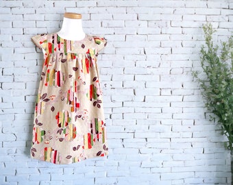 KIDS DRESS - PDF e pattern - Fuwa Fuwa dress - 3 sizes between 1Y and 6Y