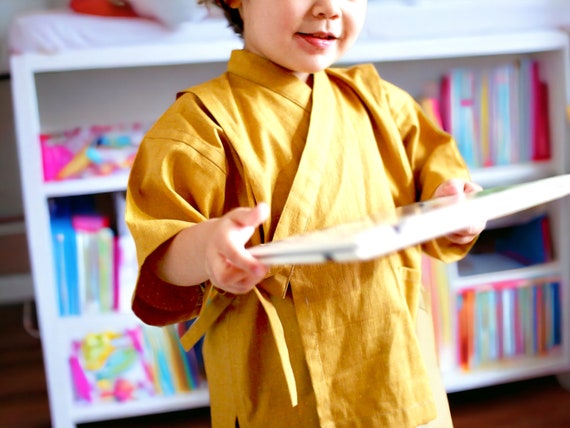 Kids Jinbei Sewing Pattern: Japanese Kimono PDF – Pick 3 Sizes (1–12Y) | A4/US Letter
