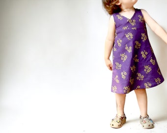 PDF Sewing pattern - Tunic dress for girl - Choose 3 sizes between 1y and 5y