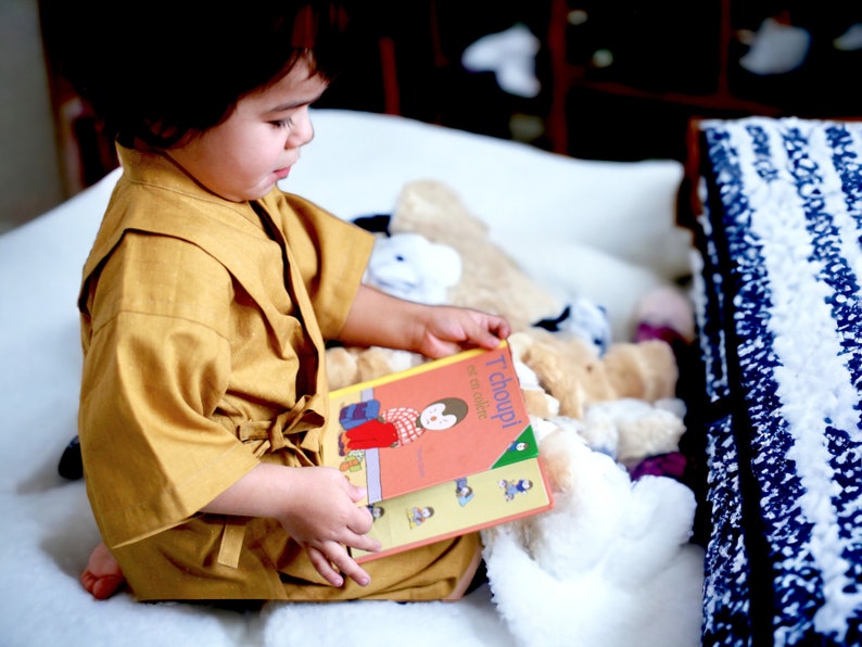 KIDS KIMONO PDF files Digital item Sewing Pattern with tutorial Kids Jinbei 3 sizes / 1Y to 8Y image 3