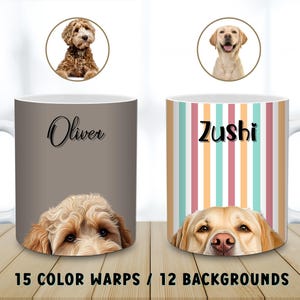Personalized Pet Photo Ceramic Mug, Custom Pet Portrait Mug, Pet Lover Gift, Animal Lover Coffee Cup, Pet Memorial Gift, Dog Cat Owner Gift,