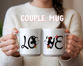 Paar Tassen Set Mickey und Minnie Infinity Liebe Tassendesign Valentinstag Hochzeit Geschenk Jahrestag Geschenk Kaffee Teebecher Geschenkidee Liebhaber