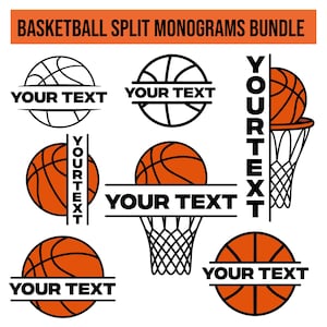 Basketball Logo SVG PNG, Basketball Team Svg, Basketball Name Svg, basketball hoop, basketball logo sublimation, Instant download Split Mono