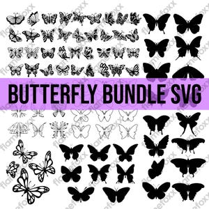 Butterfly Svg, Svg Bundle! Butterflies Papercut Template, Butterfly laser cut, Butterfly Cut File, Paper Cut Out, for Silhouette, Cricut