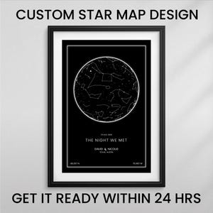 Mappa stellare personalizzata unica / Mappa stellare personalizzata, mappa stellare della galassia, regalo di nozze, regalo di anniversario, regalo di coppia