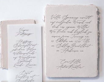 Wedding Invitation No. 02 Royal — Personalized print on handmade paper