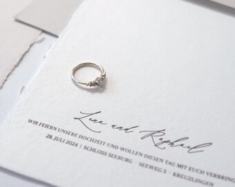 Wedding Invitation No. 01 Elite Letterpress — Personalized intaglio printing on handmade paper