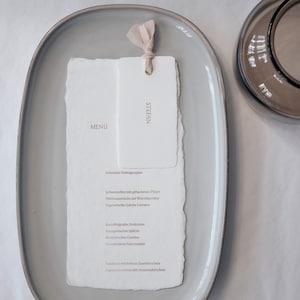 Menu nr. 04 Artisan — Gepersonaliseerde diepdruk op handgeschept papier
