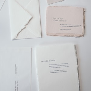 Huwelijksuitnodiging nr. 04 Artisan — Gepersonaliseerde diepdruk op handgeschept papier