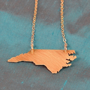 Petite GOLD-Filled North Carolina Necklace--Solid