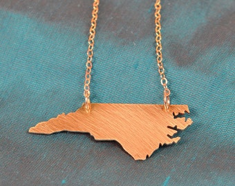 Petite GOLD-Filled North Carolina Necklace--Solid