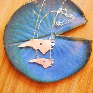 Petite North Carolina Necklace with Heart image 4