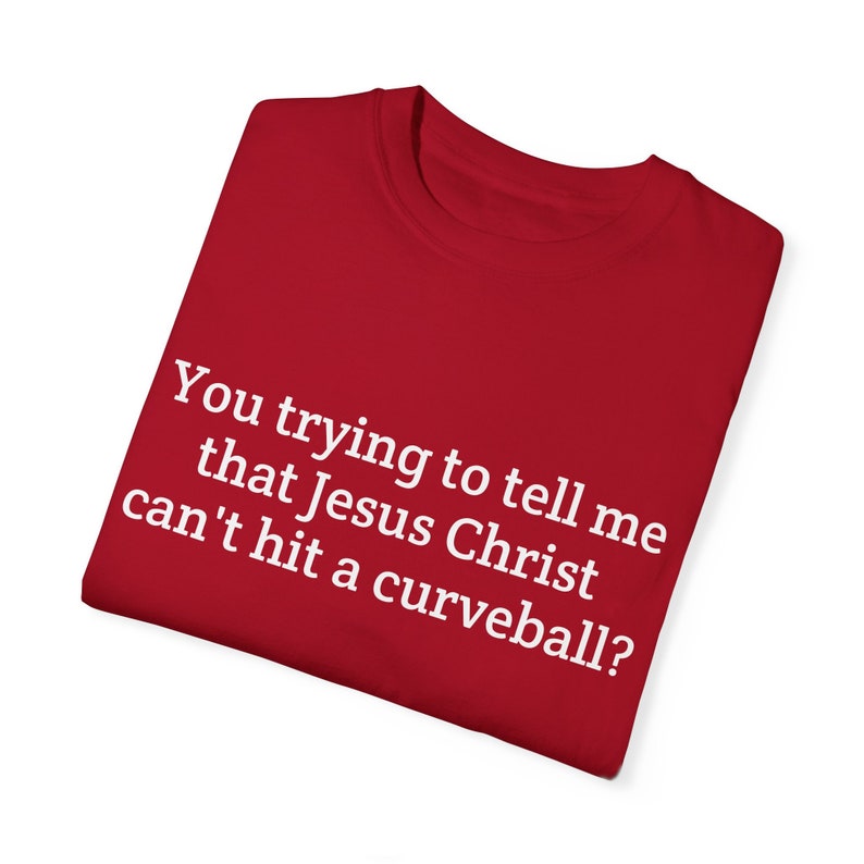 Jesus Christ Can't Hit A Curveball tshirt - Etsy