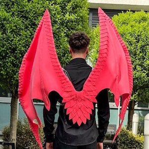 Red dragon wings, cosplay wings,  devil wings, demon wings, colored wings, red wings wings for perfomances, wings for photo shoots