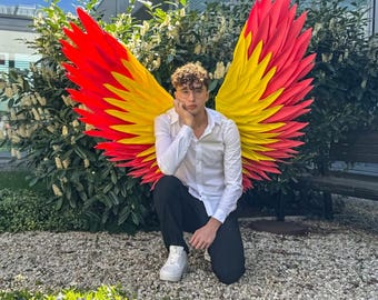Phoenix Kostüm für Cosplay, Cosplay Flügel für Fotoshootings, Farbe Engelsflügel, Vogel Flügel, Farbe Flügel, Flügel für Perfomances, Party Flügel