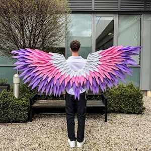 Multicolored cosplay wings, angel wings, butterfly wings, bird wings, cosplay costume, wings for cosplay perfomances, wings for photoshoots