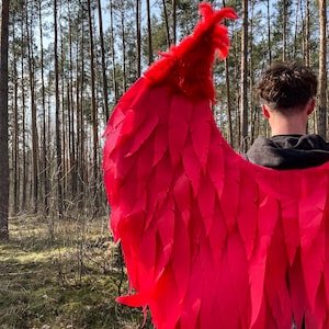 Red devil wings, demon wings, angel wings, cupid wings, party costume, cosplay costume, wings for perfomances, wings for cosplay photoshoot