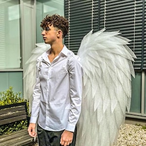 Cupid white angel wings, bird wings, angel costume, fairy white wings, cosplay wings, wings for perfomances, wings for cosplay photoshoot