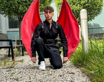 Large Red Dragon Wings – Cosplay Costume for Festival, Fantasy, Event