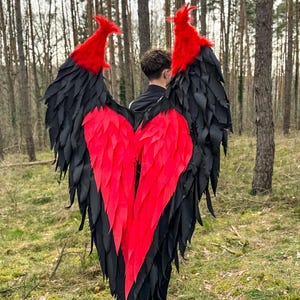 Costume for cosplay photoshoot, raven wings, demon wings, fallen angel wings, Maleficent cosplay wings, wings for masquerade, party costume