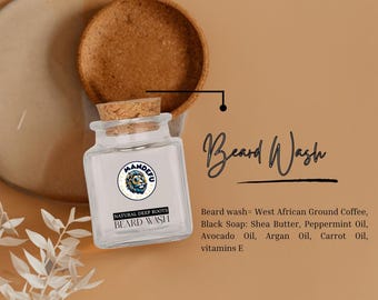 Natuurlijke baardwas en conditioner.
