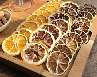 Rodajas de limón deshidratadas naturales • Adornos para cócteles, manualidades y decoración