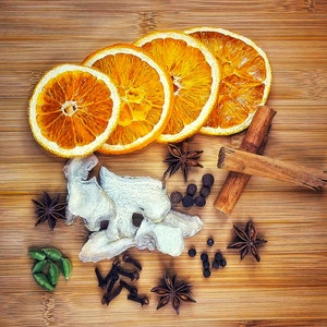 Kit de vinho quente com gengibre | Especiarias para vinho quente | Kit de vinho quente | Especiarias para vinho quente | Vinho quente faça você mesmo | Presentes de Natal | Sacos de especiarias para vinho quente