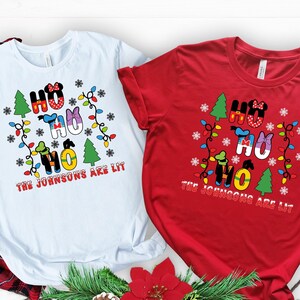 Ho Ho Ho custom family Shirt, Family Matching, Family Pajama Matching Top, Merry Christmas Tee, Family Christmas Shirt, New Year Shirt