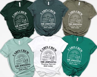 Personalized Cabin Crew Vacation Shirt: Custom Family Camping Trip