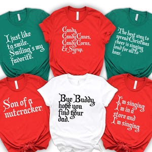 T-shirt Buddy l'elfe : Citation de Noël classique, coton doux image 8