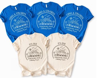 Custom Anniversary Cruise Shirts: Personalized Couple Matching Tees