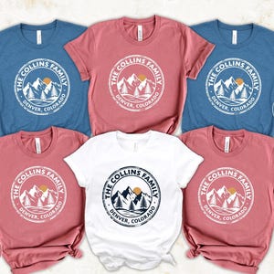Custom Family Vacation Shirts, Personalized Family matching Shirt, Hideaway Mountain Shirt, Hiking Tee, Camping Trip Tee, Mountain Shirt