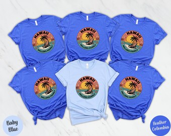Personalized Hawaii Family Vacation Shirt: Tropical Sunset Matching Tee