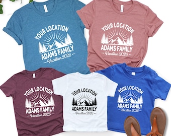 Personalized Mountain Vacation Shirt: Custom Family Camping Trip