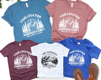 Personalized Mountain Vacation Shirt: Custom Family Camping Trip