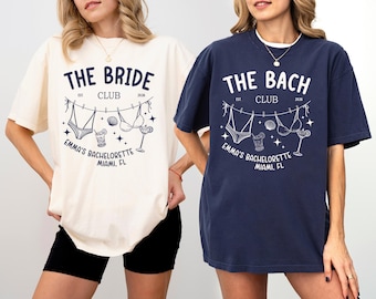 Personalized Bachelorette Party Comfort Colors Tee: Social Club Shirt