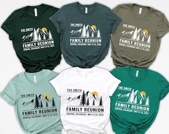 Custom Mountain Family Reunion Shirts 2025: Personalized Hiking Group Tee