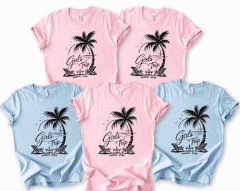 Custom Girls Trip T-Shirts: Personalized Beach Vacation Tees