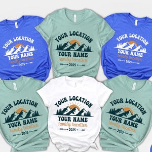 Custom Family Vacation 2025 T-Shirt: Mountain Trip Matching Shirts