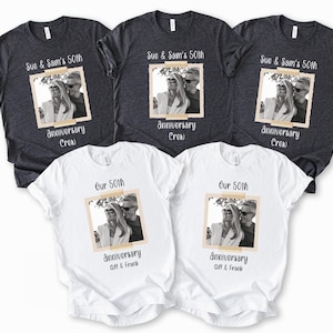 Custom Photo Anniversary T-Shirts: Personalized Couple Matching Tees image 2