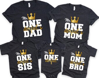 Mr. Onederful Family Birthday Shirts: Custom 1st Birthday