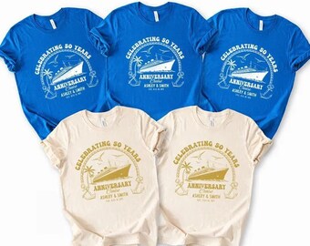 Custom Anniversary Cruise Shirts: Personalized Couple Matching Tees