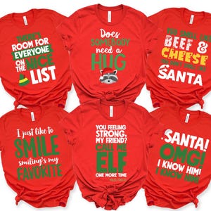 Buddy The Elf Christmas Shirts, Funny Holiday Quote Tee, Elf Movie Inspired Family Tops, Santa OMG Cotton Headed Christmas Tee