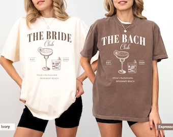 Personalized Bachelorette Party Comfort Colors Tee: Social Club Shirt