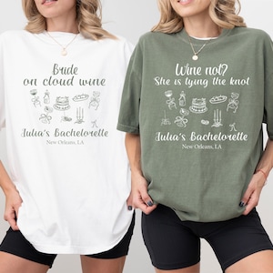 Wine Bachelorette Party Shirts Custom Bachelorette Party Shirts Bride on Cloud Wine Bridal Party Shirts Luxury Bachelorette Comfort Colors